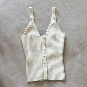 Aerie Button Front Sweater Tank Top